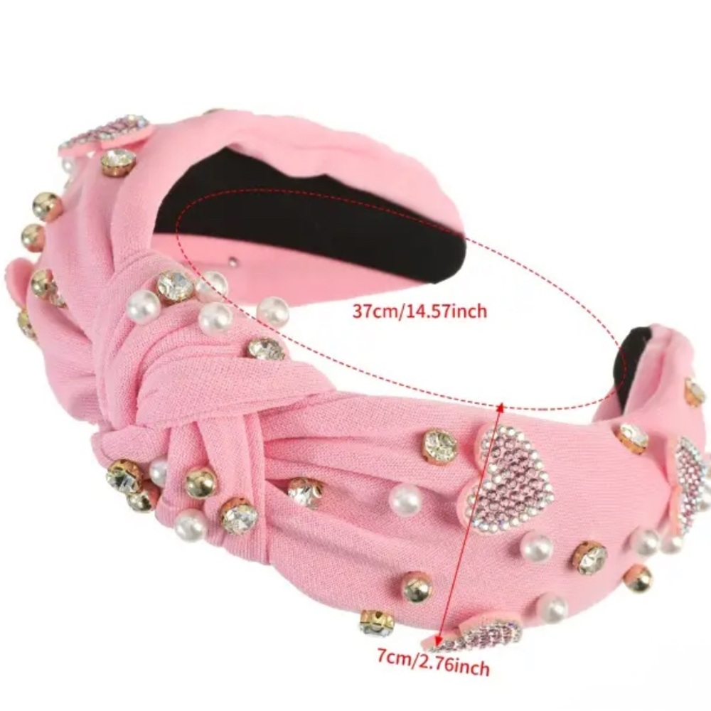 Embellished Red and Pink Headbands - Picture 3 of 4
